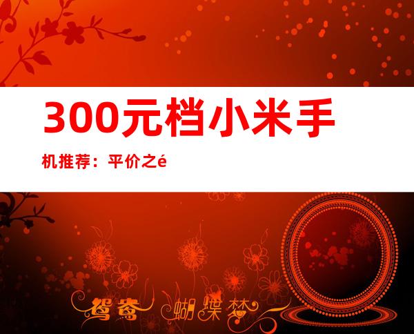 300元档小米手机推荐：平价之选，性价比出众